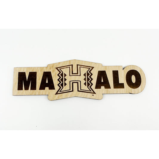 Officially Licensed University of Hawaii MaHalo Wood Sign