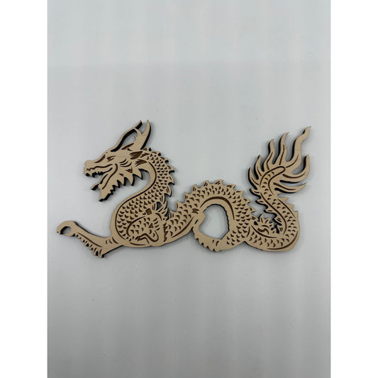 Laser Cut Wooden Dragon Cut Out Keepsake