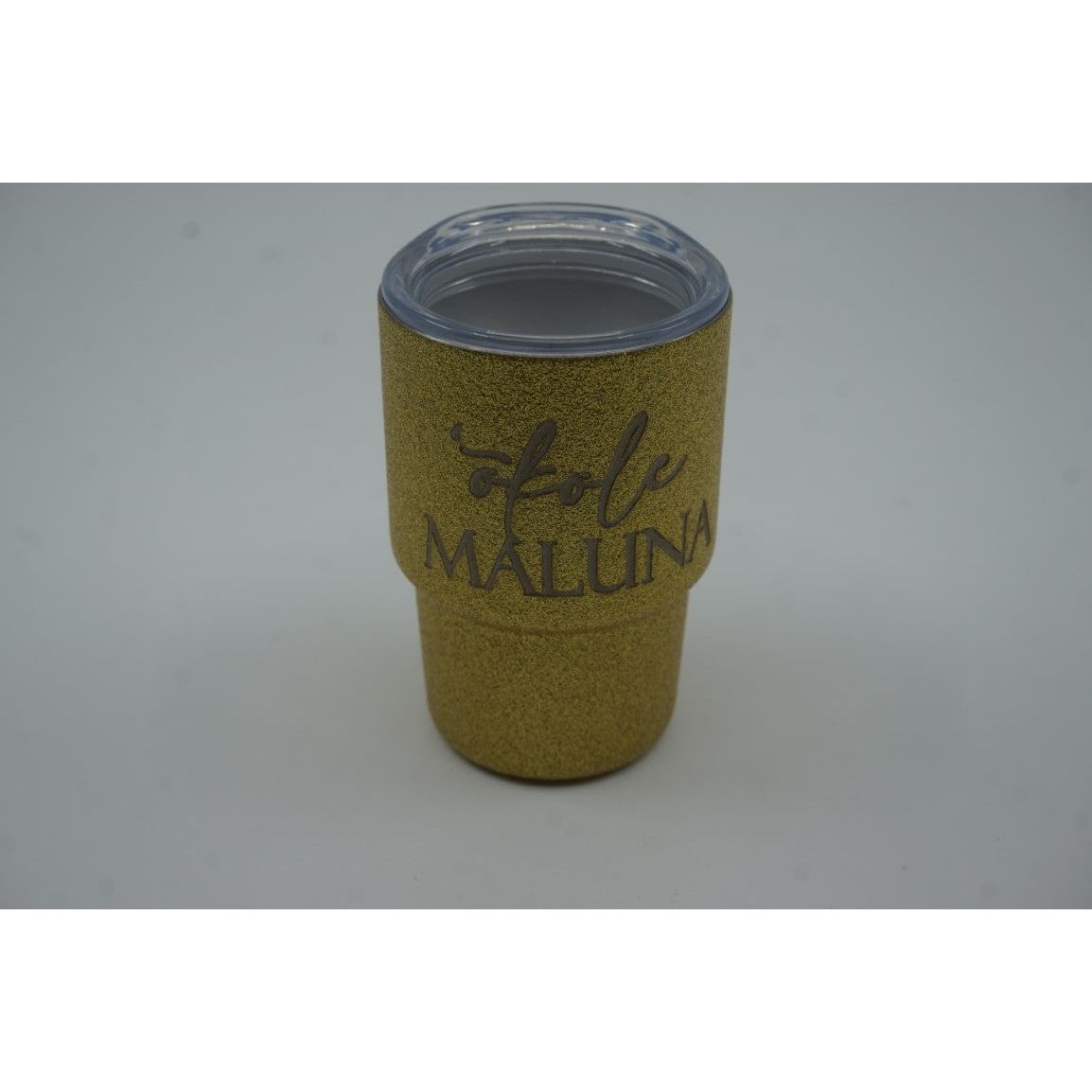 'Okole Maluna Shot Glass - Glitter Gold