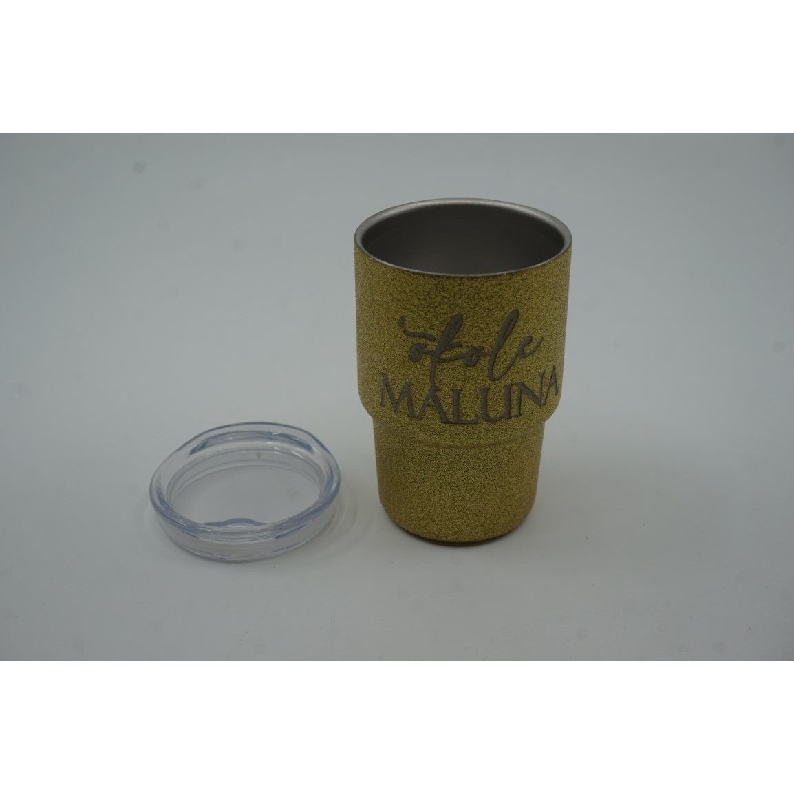 'Okole Maluna Shot Glass - Glitter Gold