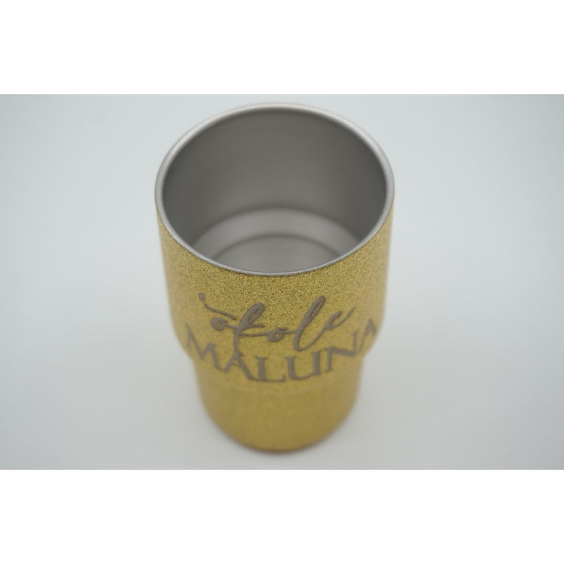 'Okole Maluna Shot Glass - Glitter Gold