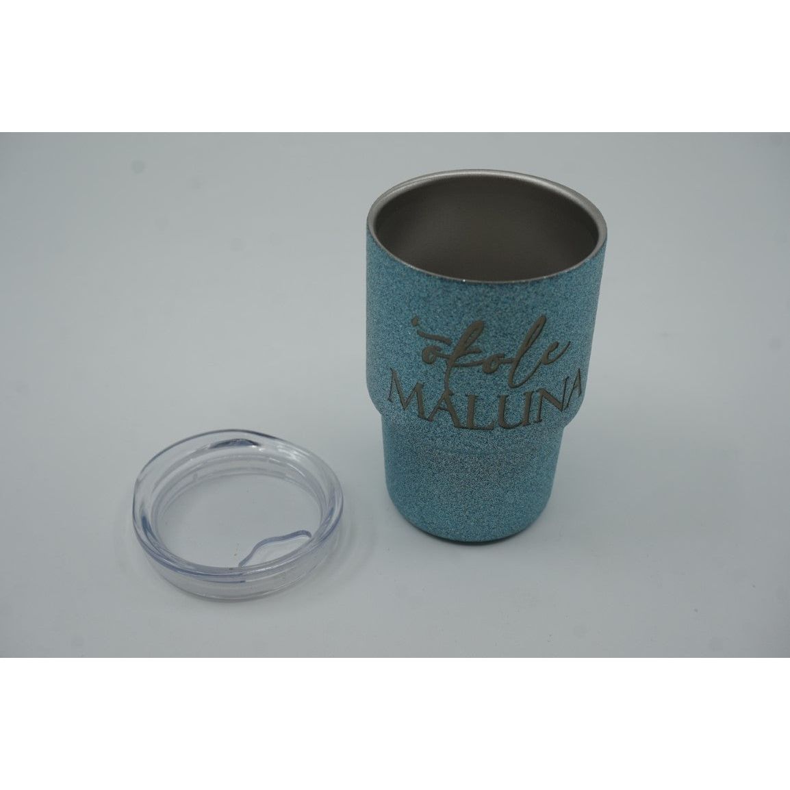 'Okole Maluna Shot Glass - Glitter Blue