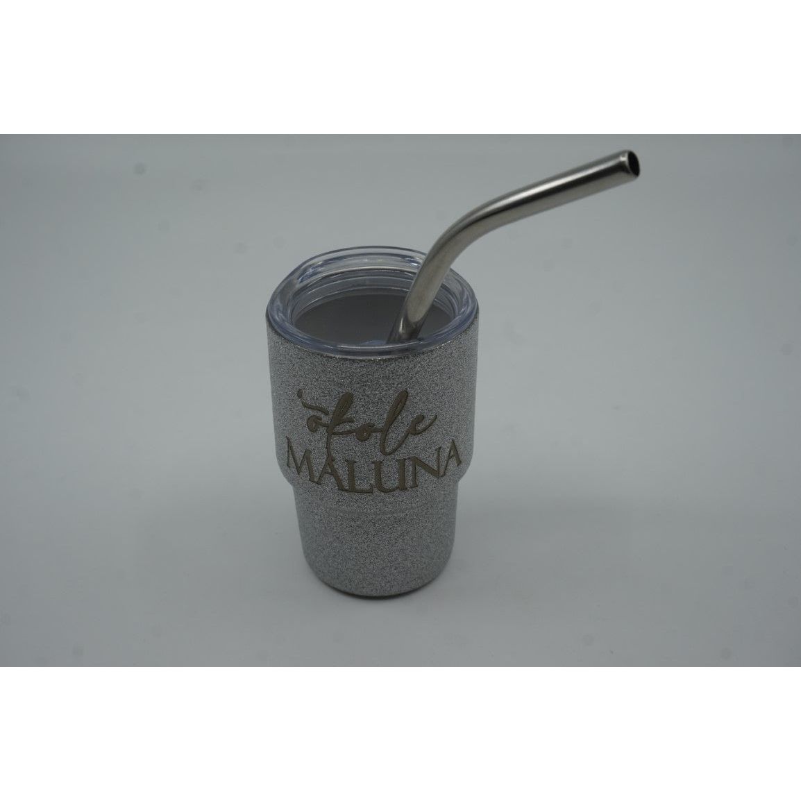 'Okole Maluna Shot Glass - Glitter Silver