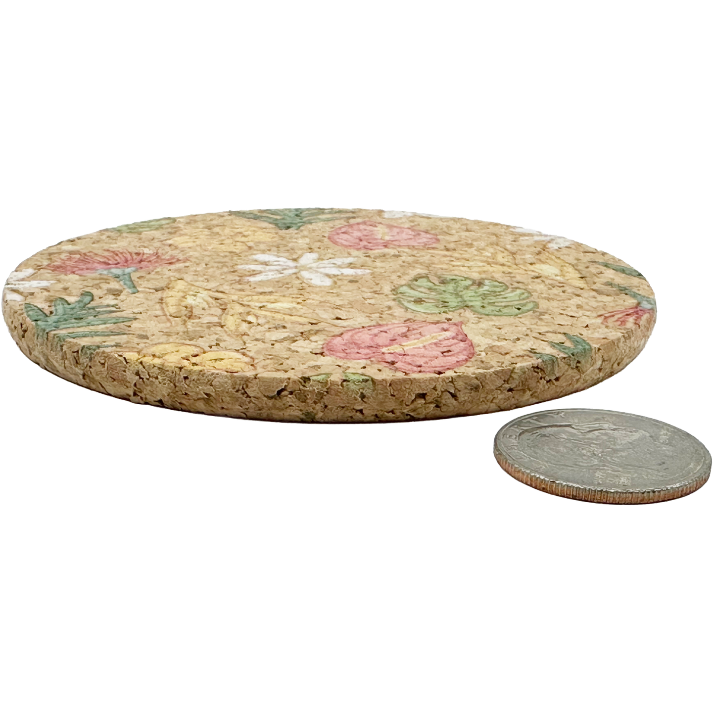 Anthurium, Heliconia, Monstera, Ohia, Puakenikeni, Tiare Cork Coaster