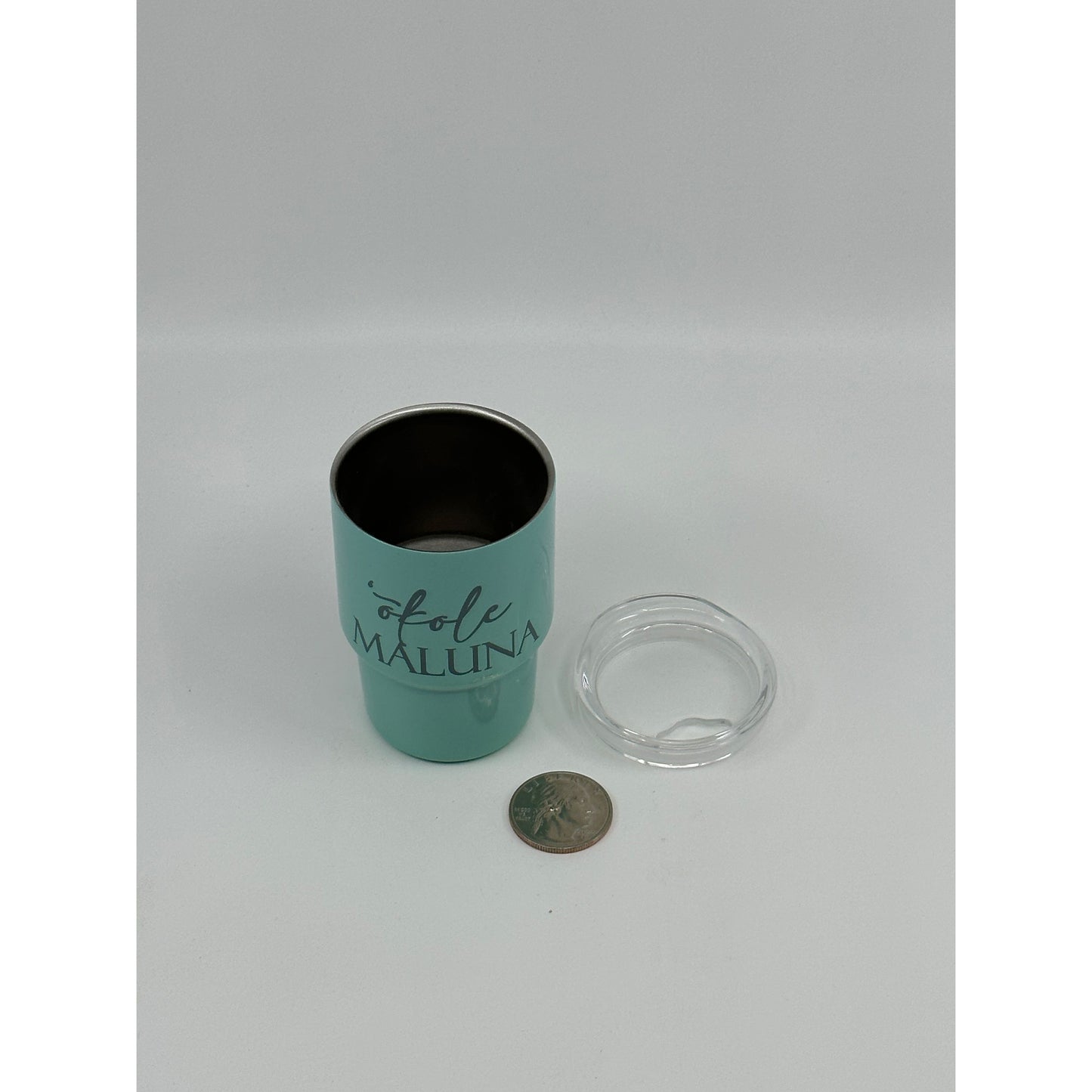 'Okole Maluna Shot Glass - Aqua Blue