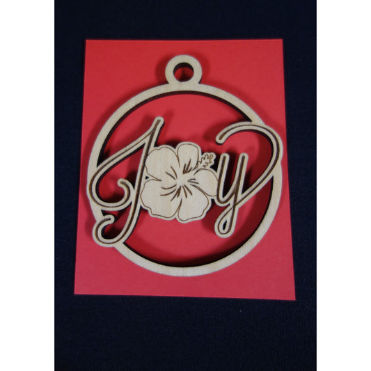 Christmas Joy with Hibiscus Keepsake Ornament