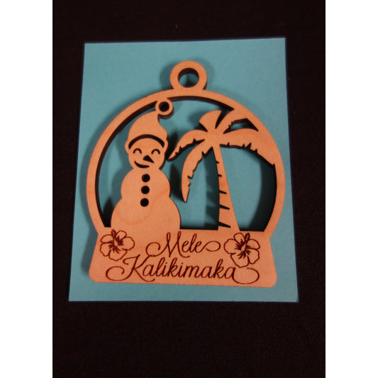 Mele Kalikimaka Snowman Ornament