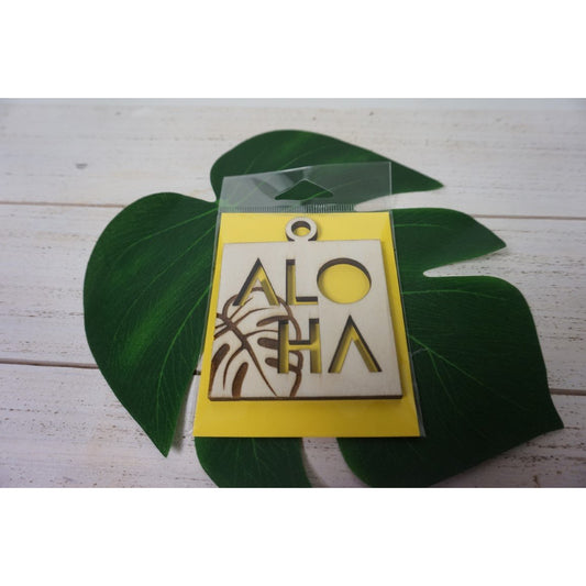 Aloha Monstera Square Keepsake Ornament
