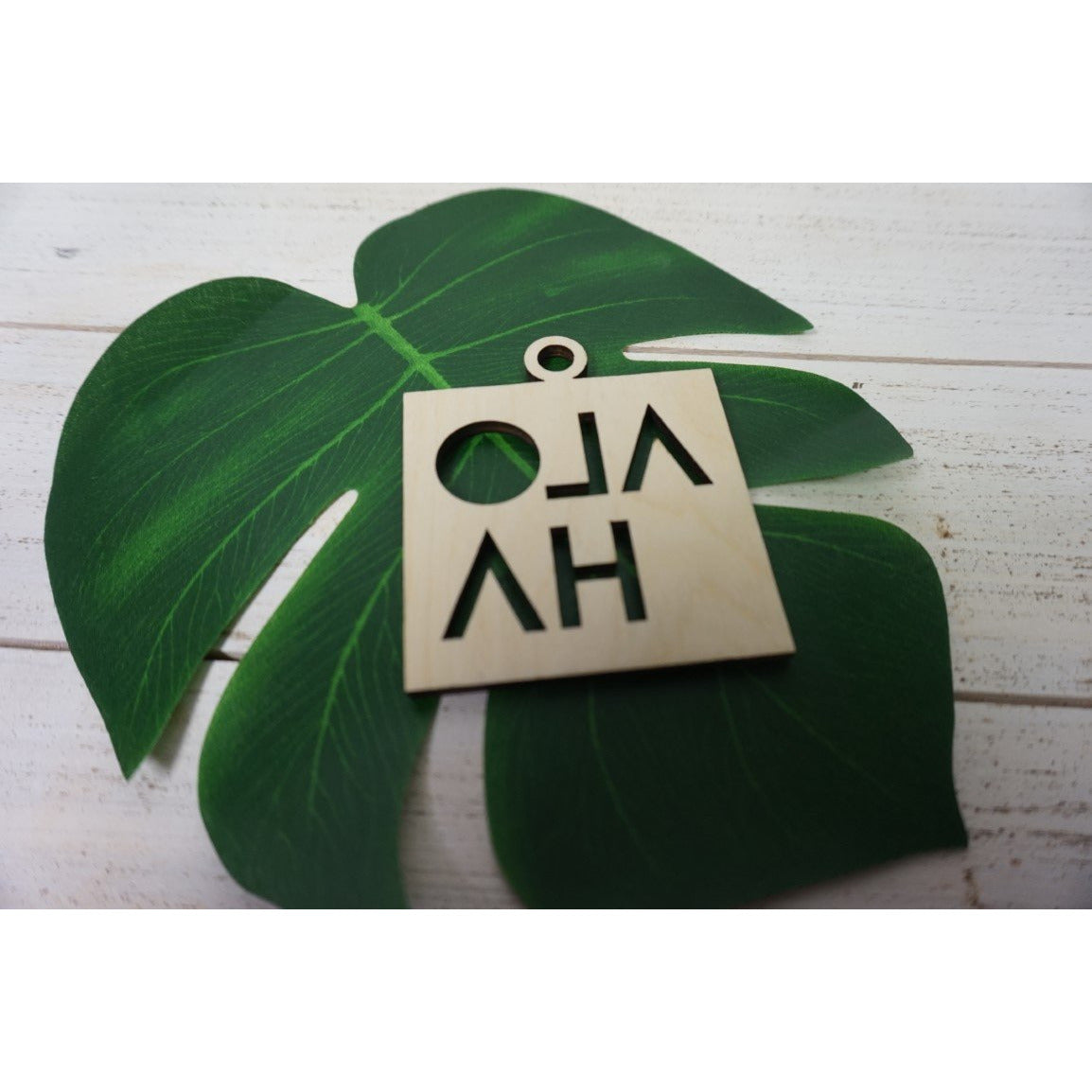 Aloha Monstera Square Keepsake Ornament