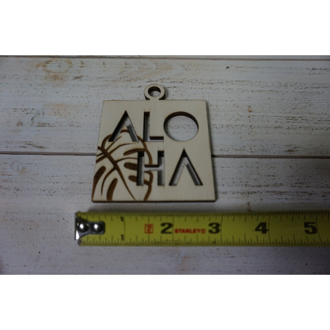 Aloha Monstera Square Keepsake Ornament