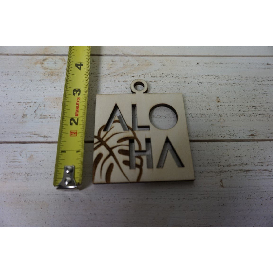 Aloha Monstera Square Keepsake Ornament