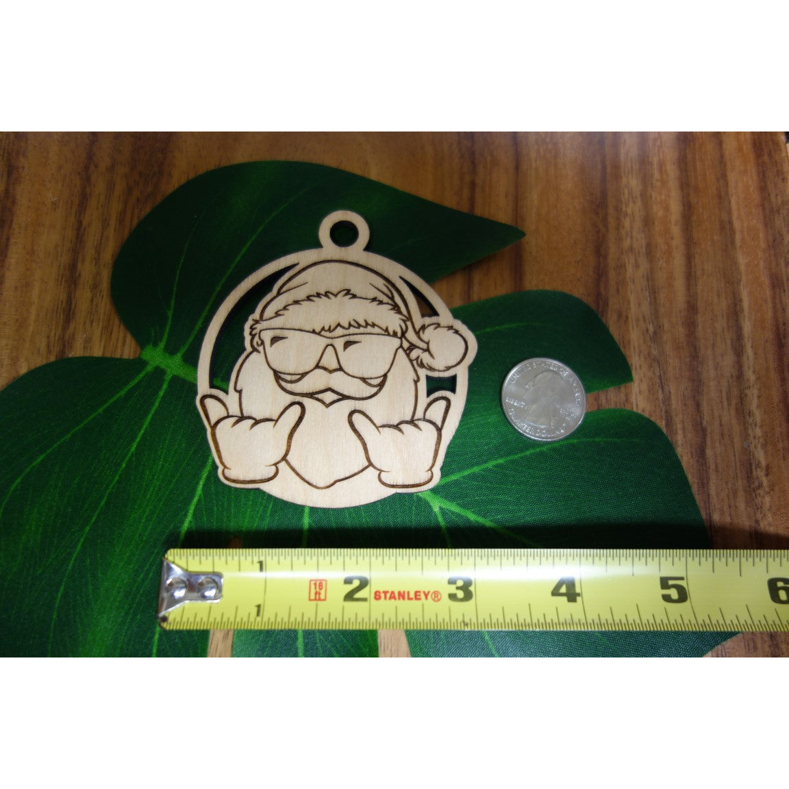 Shaka Santa Christmas Keepsake Ornament