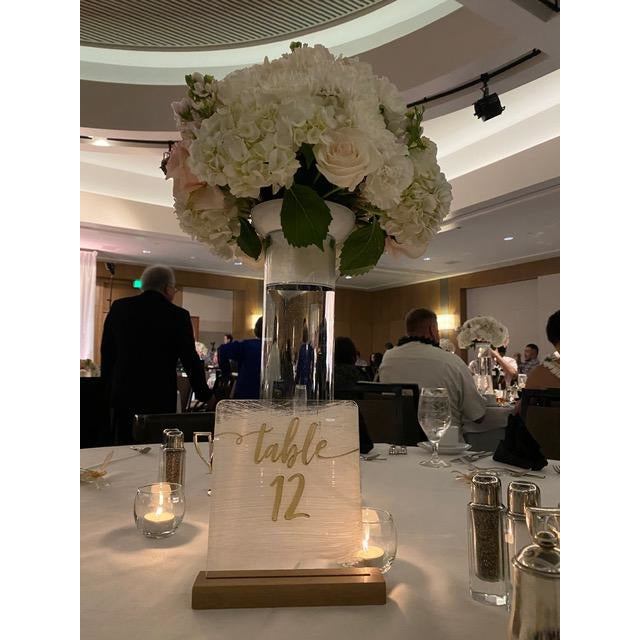 *RENTAL* Table Numbers, Acrylic with stand