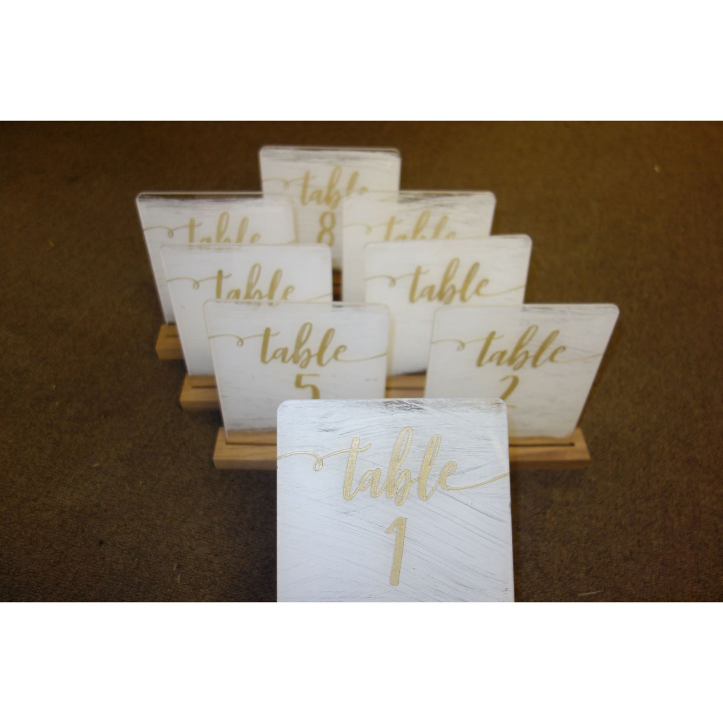*RENTAL* Table Numbers, Acrylic with stand