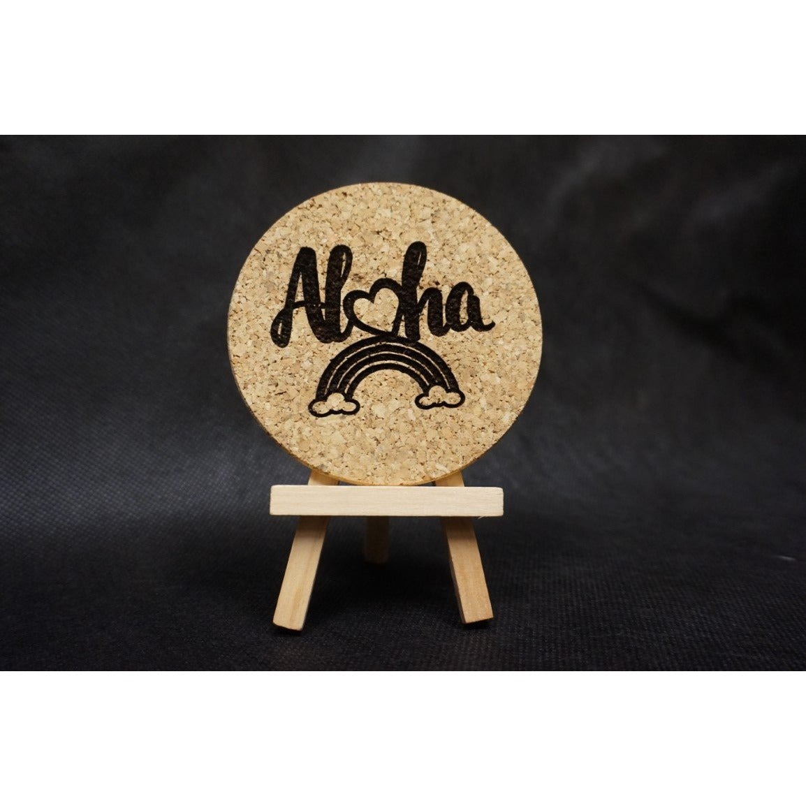 Aloha Heart Rainbow Cork Coaster