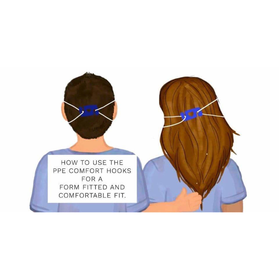Acrylic "Ear Savers" Face Mask Hooks - Pack of 10 pieces
