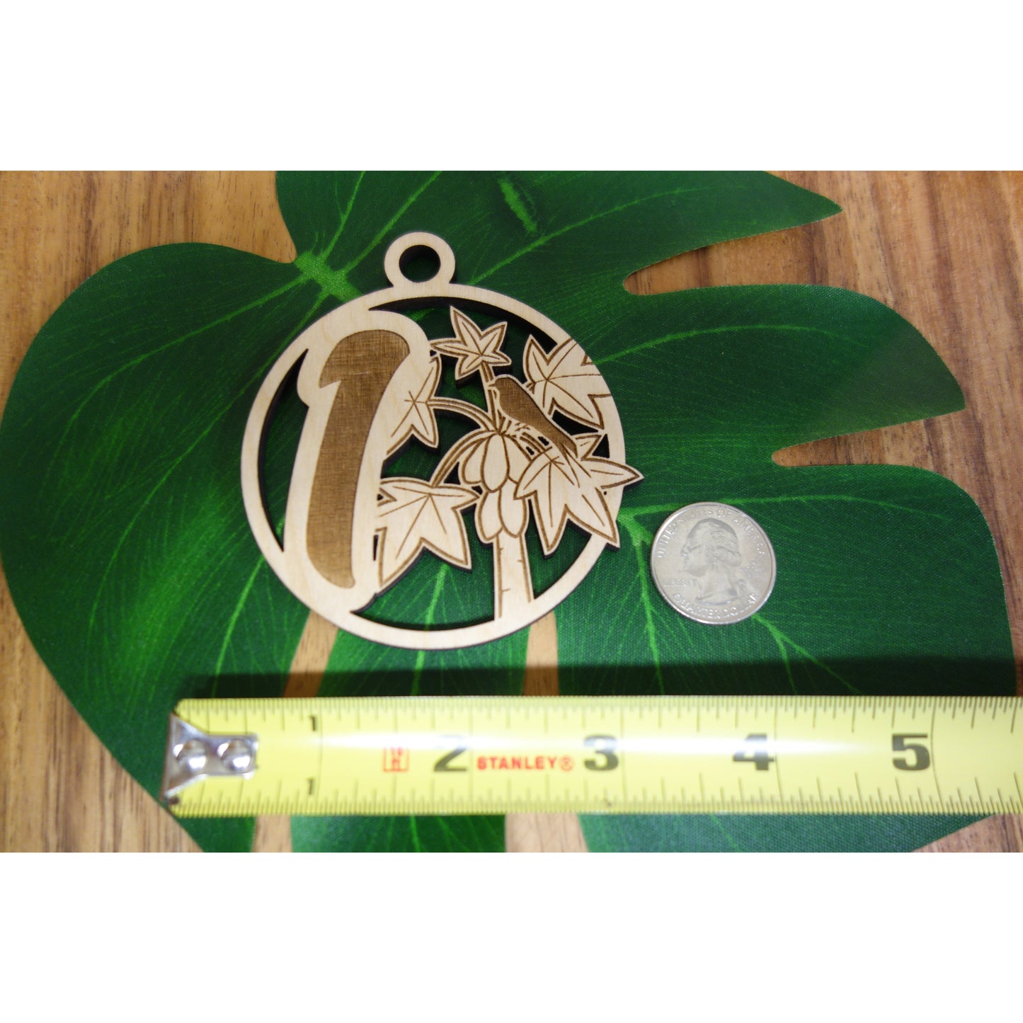 12 Days of Christmas Day 1 Wood Keepsake Ornament