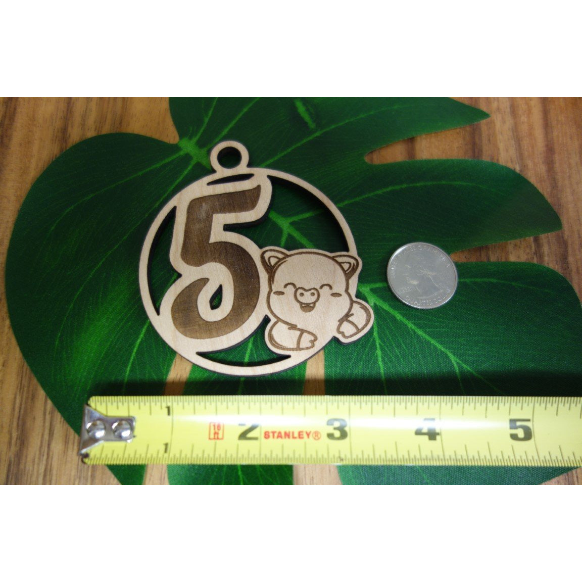12 Days of Christmas Day 5 Wood Keepsake Ornament