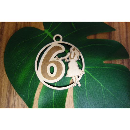 12 Days of Christmas Day 6 Wood Keepsake Ornament