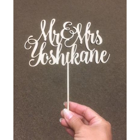 CUSTOM Names Wood Cake Topper