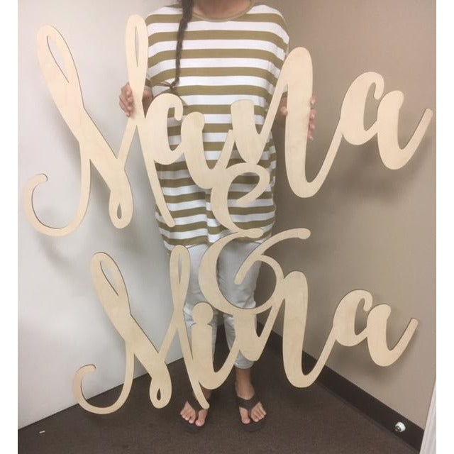 *CUSTOM ORDER* Wood cut names, LARGE