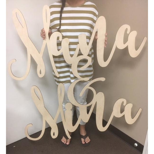 *CUSTOM ORDER* Wood cut names, LARGE