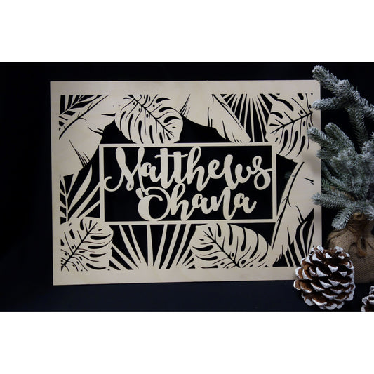 *CUSTOM ORDER* Palms and Leaves Plaque