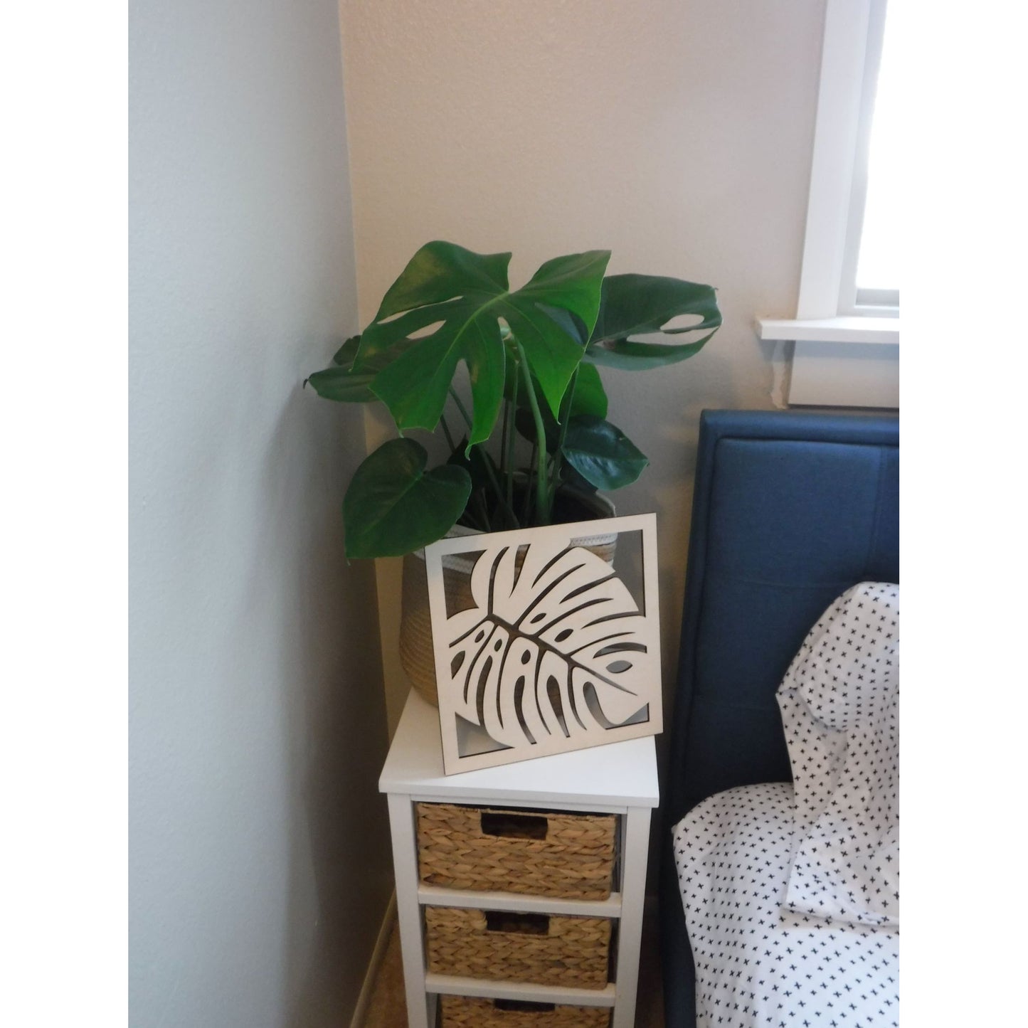Tropical Monstera Leaf Square Panel