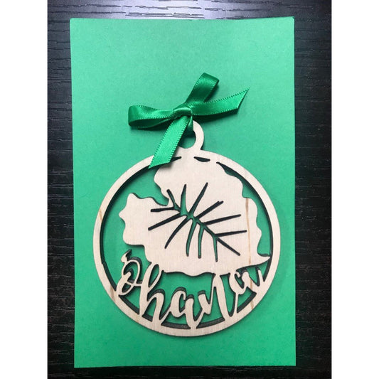 Ohana Kalo Leaf Ornament