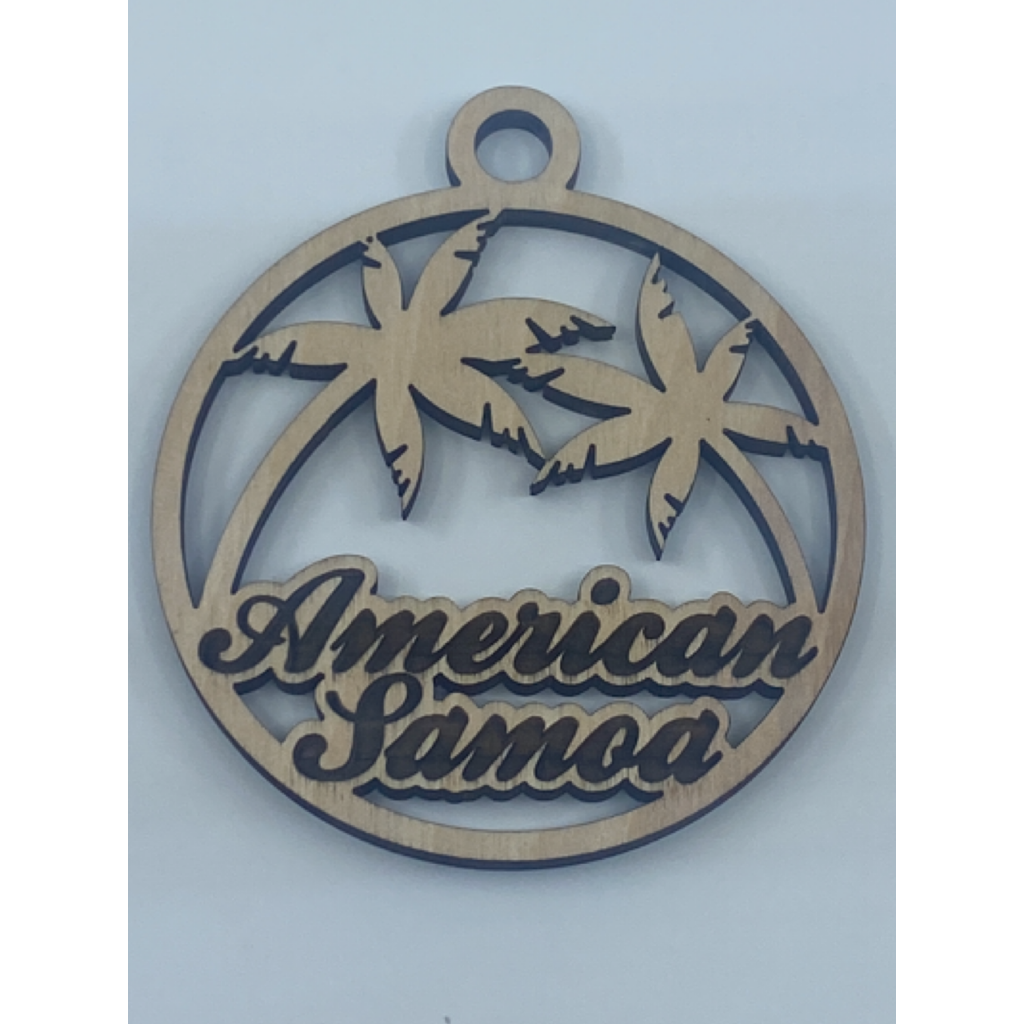 American Samoa Palm Trees Keepsake Ornament