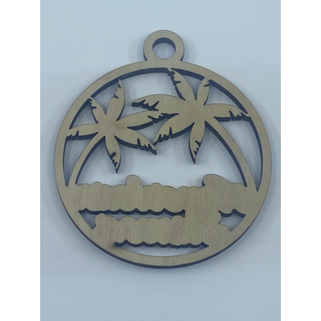American Samoa Palm Trees Keepsake Ornament
