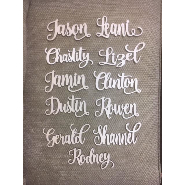 *CUSTOM ORDER* Wood Cut Names, SMALL