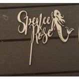 CUSTOM Name with Mermaid Cake Topper