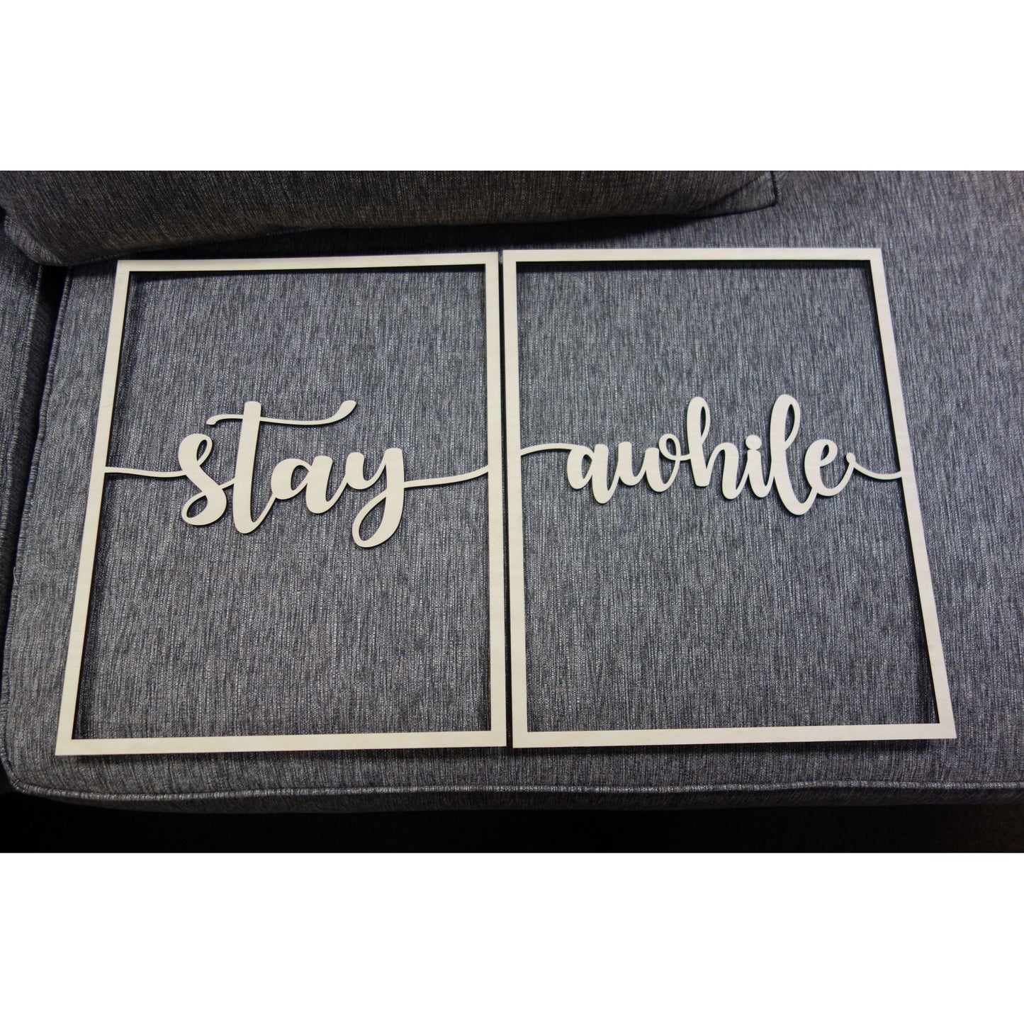 Rectangle Stay Awhile Panels, Set of 2