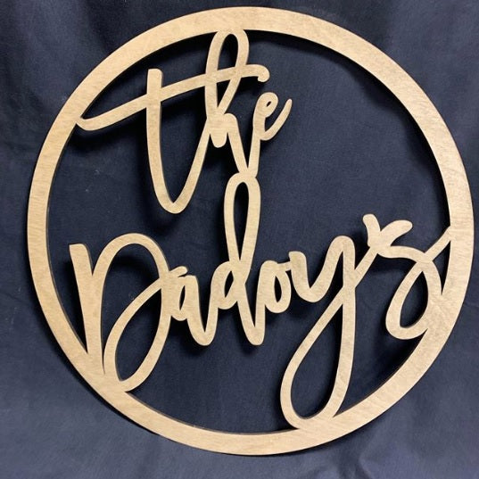 *CUSTOM ORDER* Wood Family Circle
