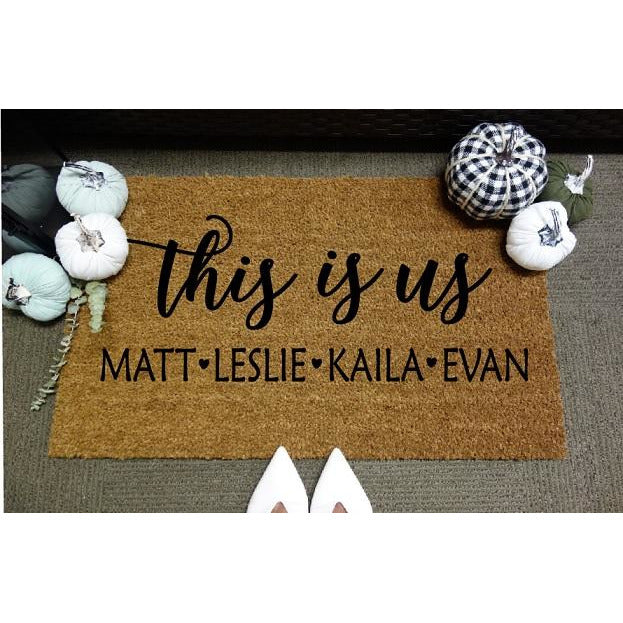 This is us *Customizable* Door Mat