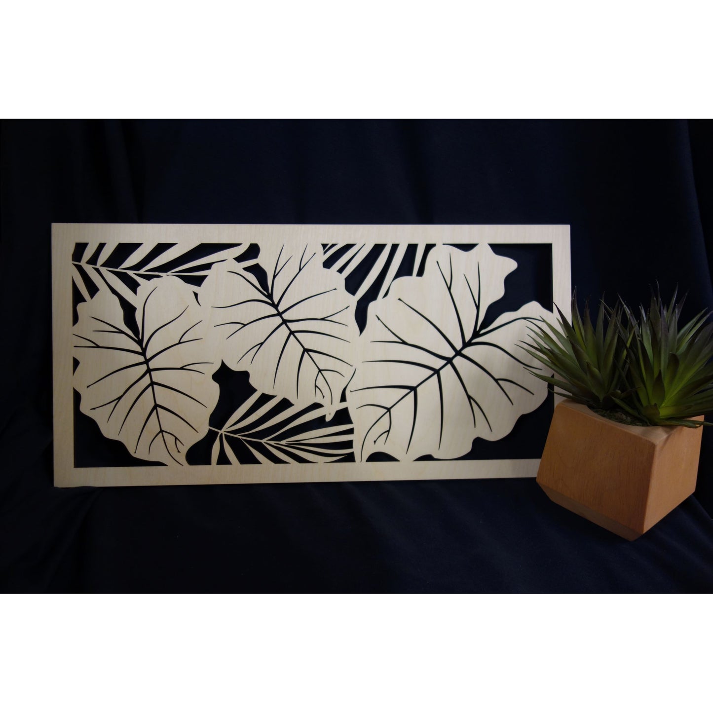 Rectangle Kalo and Palm Panel