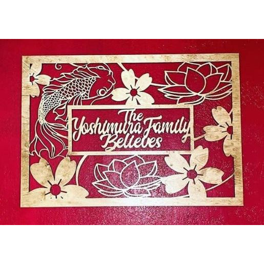 *CUSTOM ORDER* Koi Fish Family Plaque