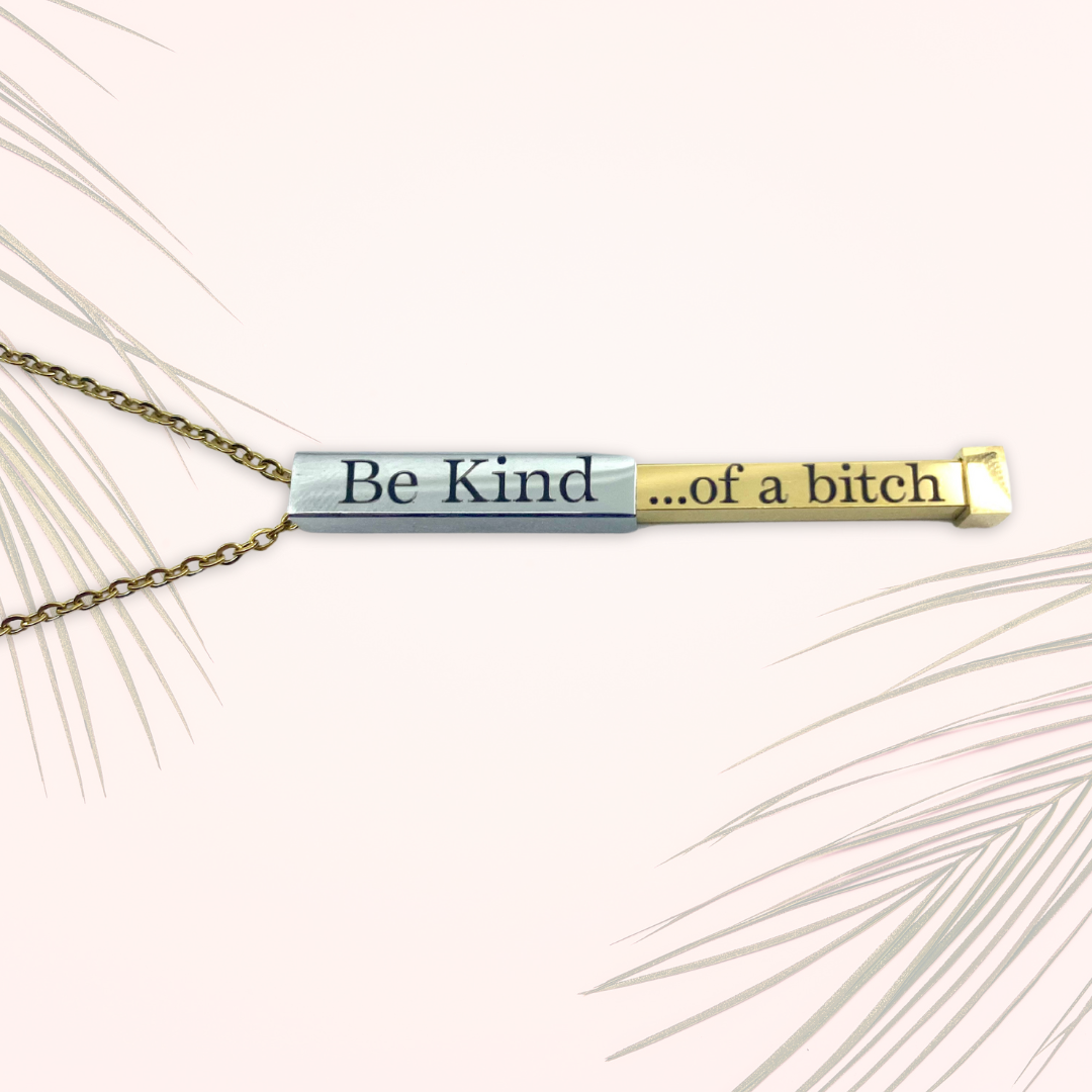 Hidden Message Bar Necklace (gold/silver)