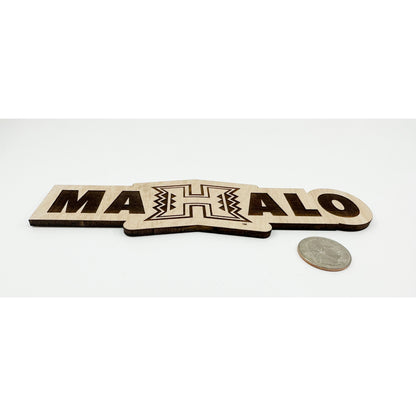 Officially Licensed University of Hawaii MaHalo Wood Sign