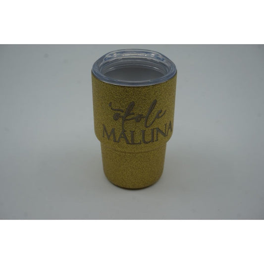 'Okole Maluna Shot Glass - Glitter Gold