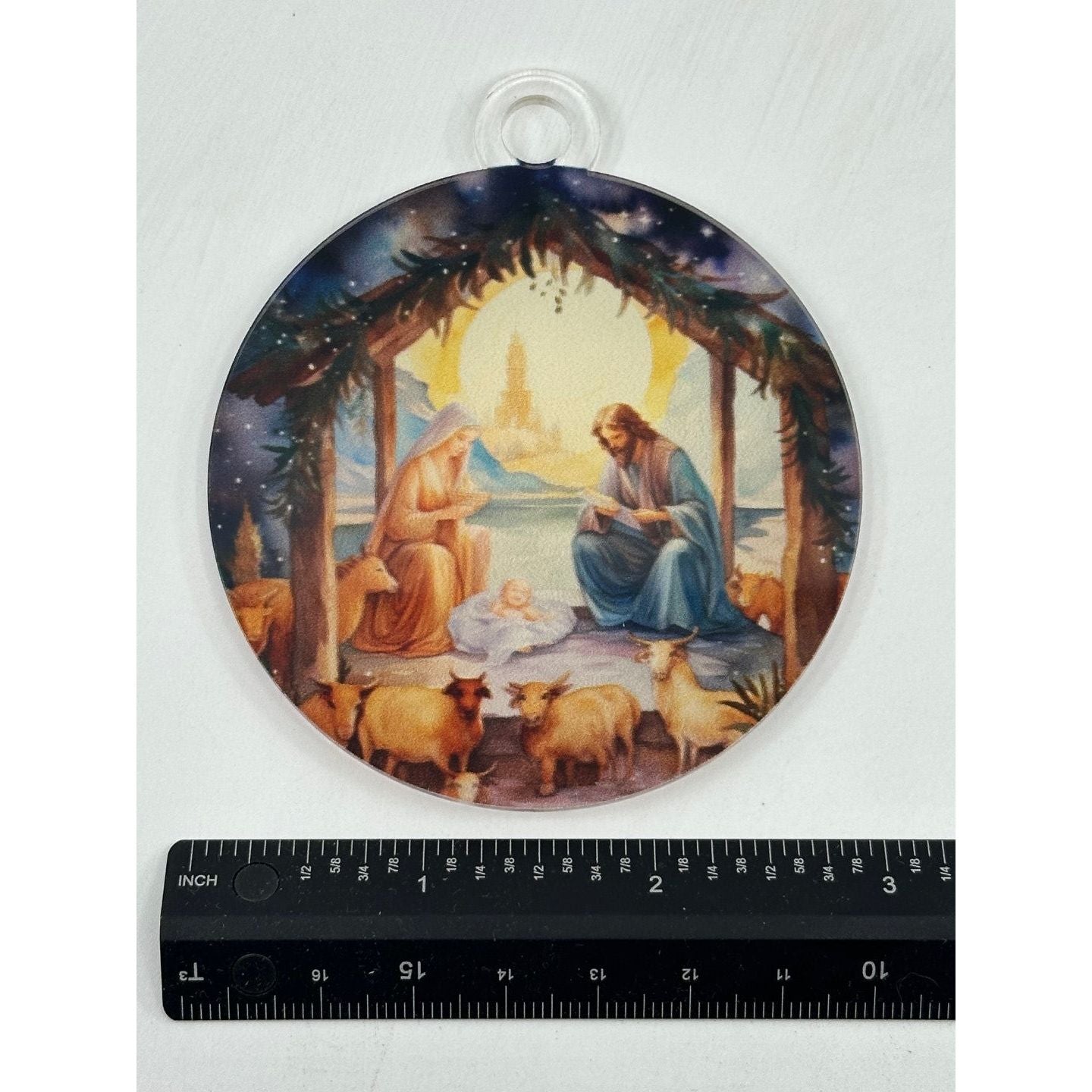 Nativity Birth of Jesus Acrylic Keepsake Ornament