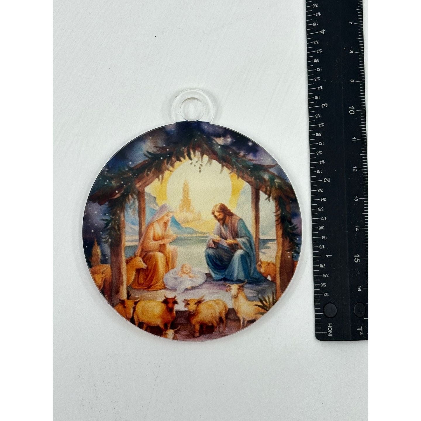 Nativity Birth of Jesus Acrylic Keepsake Ornament