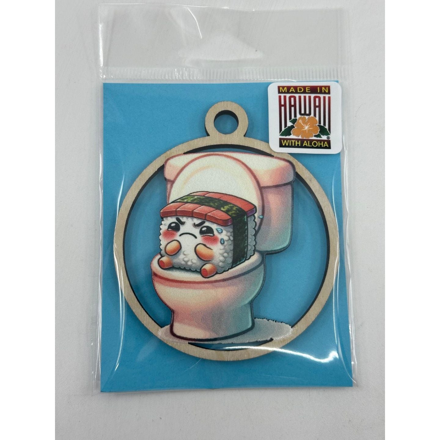 Spam Musubi Pooping Wooden Keepsake Ornament