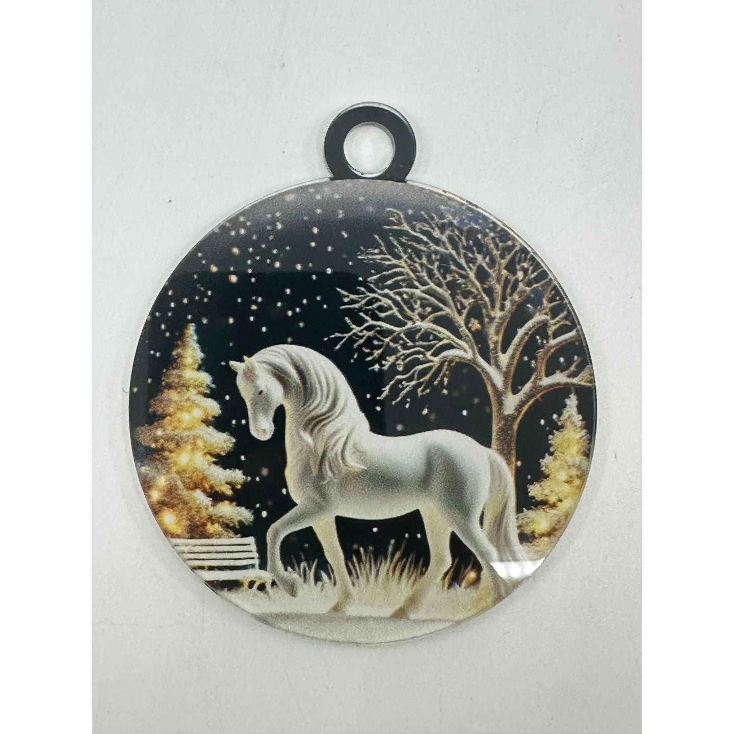 Enchanted Winter Horse Acrylic Keepsake Ornament