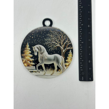 Enchanted Winter Horse Acrylic Keepsake Ornament