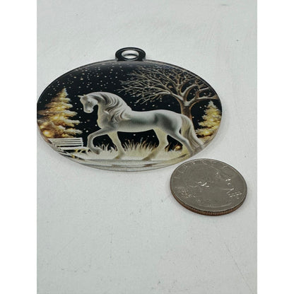 Enchanted Winter Horse Acrylic Keepsake Ornament