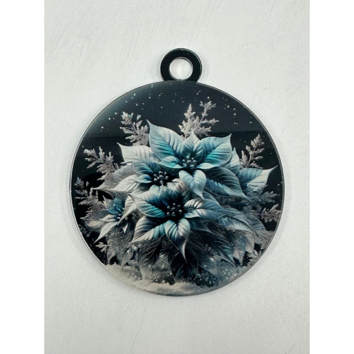 Winter Poinsettia Acrylic Keepsake Ornament