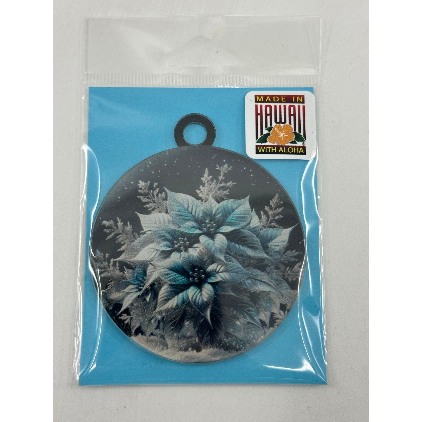 Winter Poinsettia Acrylic Keepsake Ornament