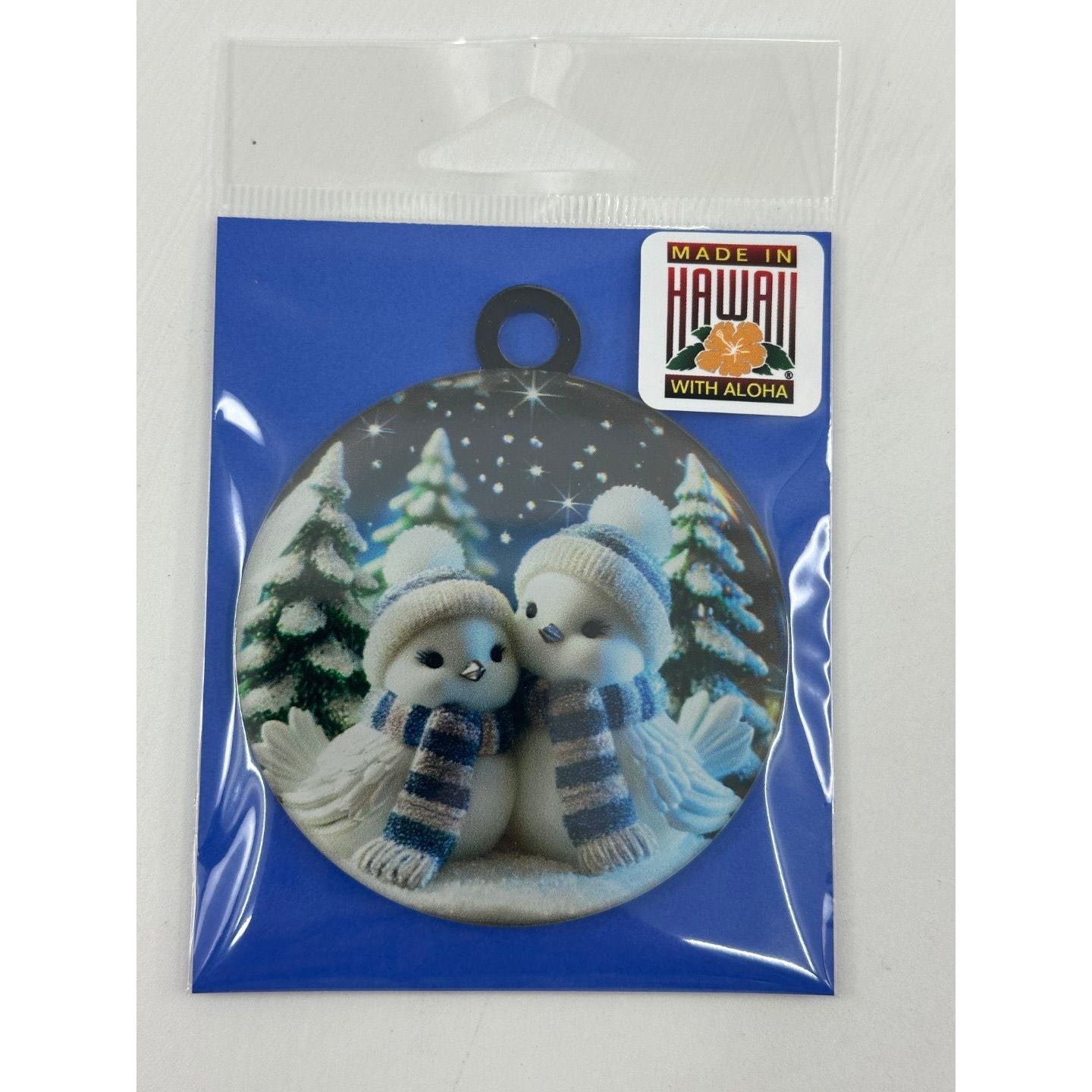 Winter Love Birds Acrylic Keepsake Ornament